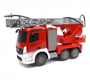 Р/У пожарная машина Double Eagle Mercedes-Benz Antos, брызгает водой 1:20