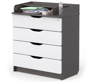 Комод СИРИУС-2 WOOD 804 ПВХ с шариковыми направляющими Древесина графит