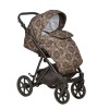 Коляска Indigo ADAGIO Limited 2в1, Бежевый + чёрная кожа