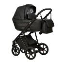 Коляска Indigo ADAGIO 2в1, Чёрная кожа