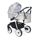 Коляска Indigo ALPINA+F 3в1 Al 01 Св.бежевый+св.бежевая кожа