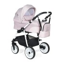 Коляска Indigo ALPINA+F 3в1 Al 02 Св.розовый+св.розовая кожа