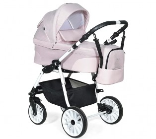 Коляска Indigo ALPINA+F 3в1 Al 02 Св.розовый+св.розовая кожа