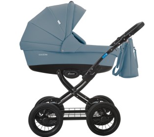 Коляска Aroteam COCOLINE 18 Prima 2в1, Серо-голубая кожа
