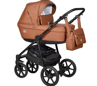 Коляска Indigo BROCO Eco 2в1, Коричневая кожа