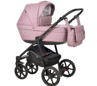 Коляска Indigo BROCO Eco 2в1, Тёмная пудра, кожа