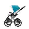 Коляска Aroteam VERONIMO 18 2в1, Бирюзовый+белая кожа