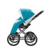 Коляска Aroteam VERONIMO 18 2в1, Бирюзовый+белая кожа