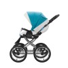 Коляска Aroteam VERONIMO 18 2в1, Бирюзовый+белая кожа