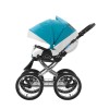 Коляска Aroteam VERONIMO 18 2в1, Бирюзовый+белая кожа
