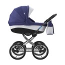 Коляска Aroteam VERONIMO 18 2в1, Фиолетовый+белая кожа