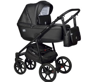 Коляска Indigo BROCO Eco 2в1, Чёрная кожа