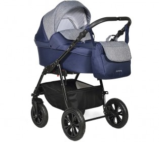 Коляска Indigo CHARLOTTE 18 F 3в1 Ch 32 Темно синий+джинс