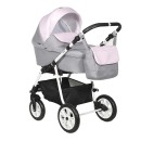 Коляска Indigo CHARLOTTE 18 F 3в1 Ch 36 Серый+св.розовый