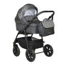 Коляска Indigo CHARLOTTE 18 F 3в1 Ch 38 Черный+черный узор