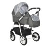 Коляска Indigo CHARLOTTE 18 F 3в1 Ch 40 Темный серый+серый узор