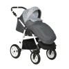 Коляска Indigo CHARLOTTE 18 F 3в1 Ch 40 Темный серый+серый узор
