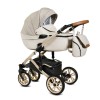 Коляска Alis CAMARO F 3в1 Cm 01 Бежевый узор+св.бежевая кожа
