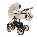 Коляска Alis CAMARO F 3в1 Cm 01 Бежевый узор+св.бежевая кожа