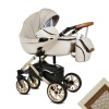 Коляска Alis CAMARO F 3в1 Cm 01 Бежевый узор+св.бежевая кожа