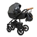 Коляска Alis CAMARO F 3в1 Cm 02 Черный узор+черная кожа