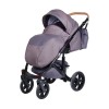 Коляска Alis CAMARO F 3в1 Cm 03 Фиолетовый узор+фиолетовая кожа