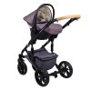 Коляска Alis CAMARO F 3в1 Cm 05 Светло серый узор+т.серая кожа