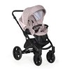 Коляска Indigo MIO+F 3в1 (Indigo) Mi 04 Светло розовая кожа+розовый узор