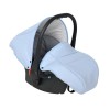 Коляска Indigo MIO+F 3в1 (Indigo) Mi 05 Светло голубая кожа+голубой узор