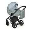 Коляска Indigo MIO+F 3в1 (Indigo) Mi 06 Шалфей кожа+зеленый узор