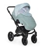 Коляска Indigo MIO+F 3в1 (Indigo) Mi 06 Шалфей кожа+зеленый узор