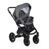 Коляска Indigo MIO+F 3в1 (Indigo) Mi 07 Черная кожа+черный узор