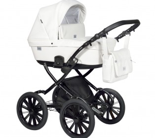Коляска Indigo BROCO Eco Plus 14, Белая кожа
