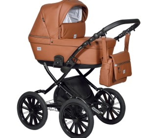 Коляска Indigo BROCO Eco Plus 14, Коричневая кожа