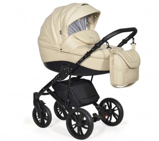 Коляска Indigo ENIGMA 2в1, Бежевая кожа