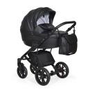 Коляска Indigo ENIGMA 2в1, Черная кожа