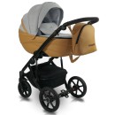 Коляска Bexa IDEAL 2в1, Серый+рыжая кожа