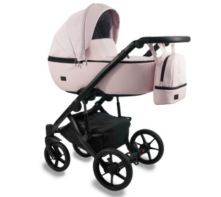 Коляска Bexa AIR 2в1, Светло-розовая кожа+светло-розовый