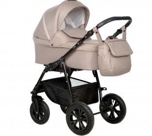 Коляска Indigo CHARLOTTE Mono 2в1, Бежевый + бежевая кожа