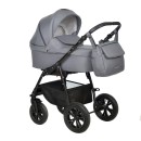 Коляска Indigo CHARLOTTE Mono 2в1, Серый + зеленая кожа