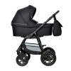 Коляска Indigo CHARLOTTE Mono 2в1, Черный + серебряная кожа