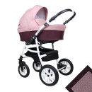Коляска Smile Line SERENADE 20 F 3в1 Se 24 Баклажан+т.розовый