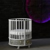 Круглая кроватка EVA "Галактика" серебро-белый