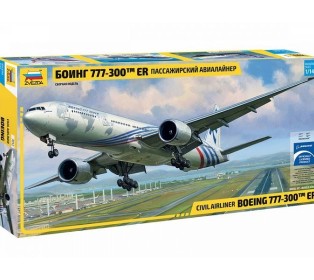 Сборная модель ZVEZDA Пассажирский авиалайнер Боинг 777-300 ER, 1/144