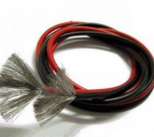 Провод AWG 24 (0,205кв.мм) силиконовый, многожильный, черный (1м)