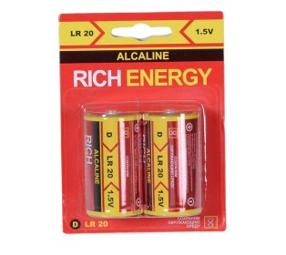 Батарейка Rich Energy D, LR20 Alkaline (1шт)