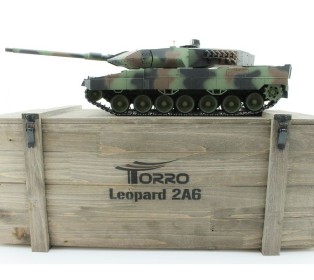 Р/У танк Taigen 1/16 Leopard 2 A6 (Германия) САМО 2.4G RTR, деревянная коробка