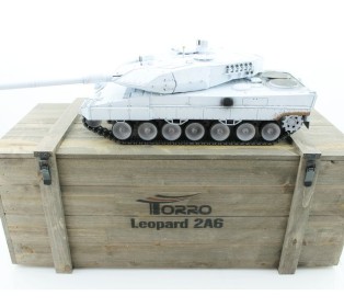 Р/У танк Taigen 1/16 Leopard 2 A6 (Германия) (для ИК танкового боя) UN 2.4G RTR, деревянная коробка