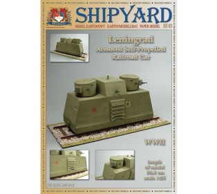 Сборная картонная модель Shipyard бронедрезина Leningrad(№43), 1/25