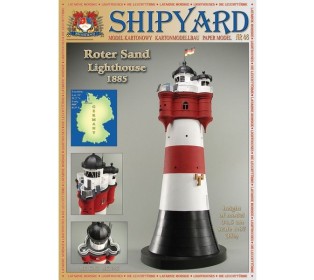 Сборная картонная модель Shipyard маяк Roter Sand Lighthouse (№46), 1/87